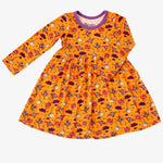 Bestaroo Bestaroo Orange Boo Crew Dress For Baby And Toddler In Bamboo Fabric - 