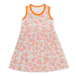 Bestaroo Bestaroo Paisley Racerback Toddler Dress Soft Bamboo Fabric With Long Sleeves - 