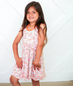 Bestaroo Bestaroo Paisley Racerback Toddler Dress Soft Bamboo Fabric With Long Sleeves - 