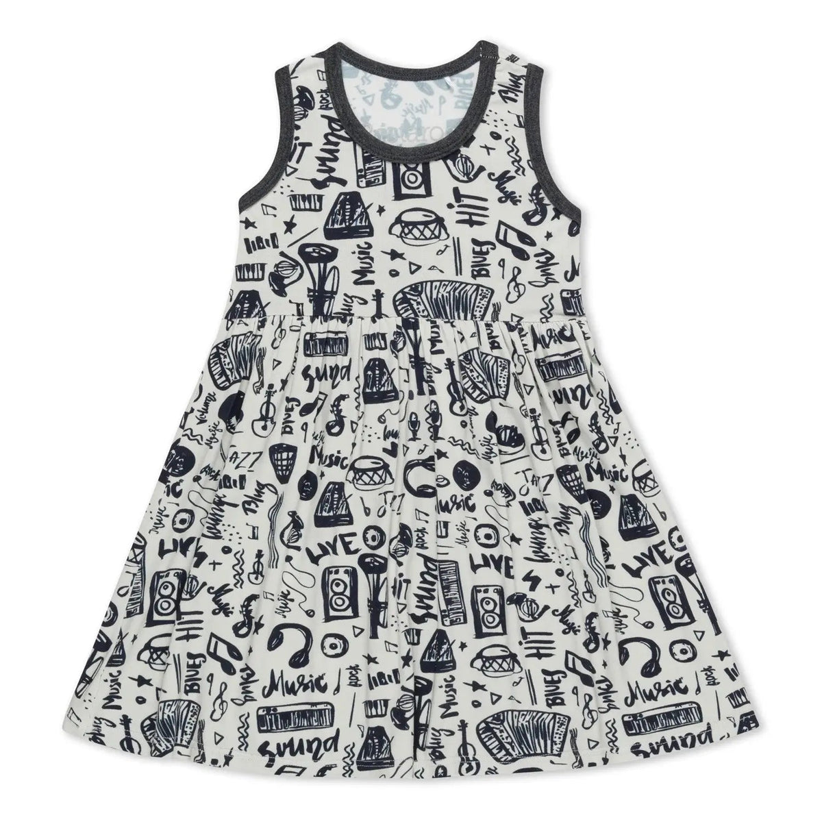 Bestaroo Bestaroo Rockin Jams Bamboo Toddler Dress Racerback Soft Twirl - 
