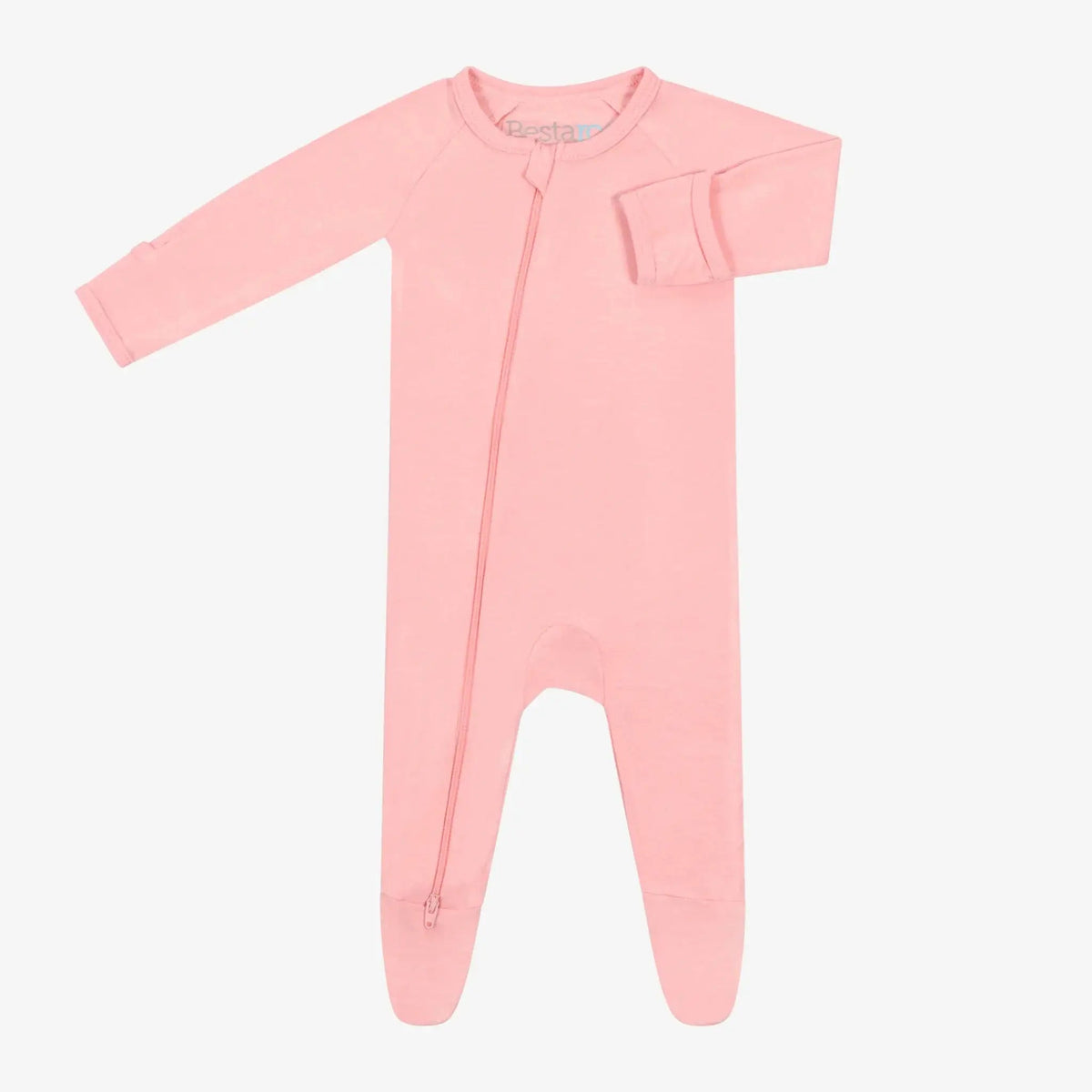 Bestaroo Bestaroo Rose Footie Baby Footed Pajamas With Zipper And Fold Over Cuffs - 