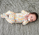Bestaroo Bestaroo Scribbles Footie Cozy Baby Footed Pajamas With Two Way Zipper - 