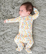 Bestaroo Bestaroo Scribbles Footie Cozy Baby Footed Pajamas With Two Way Zipper - 