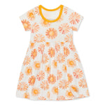 Bestaroo Bestaroo Sunshine Dress For Toddlers Short Sleeve With Bright Sunshine Print - 
