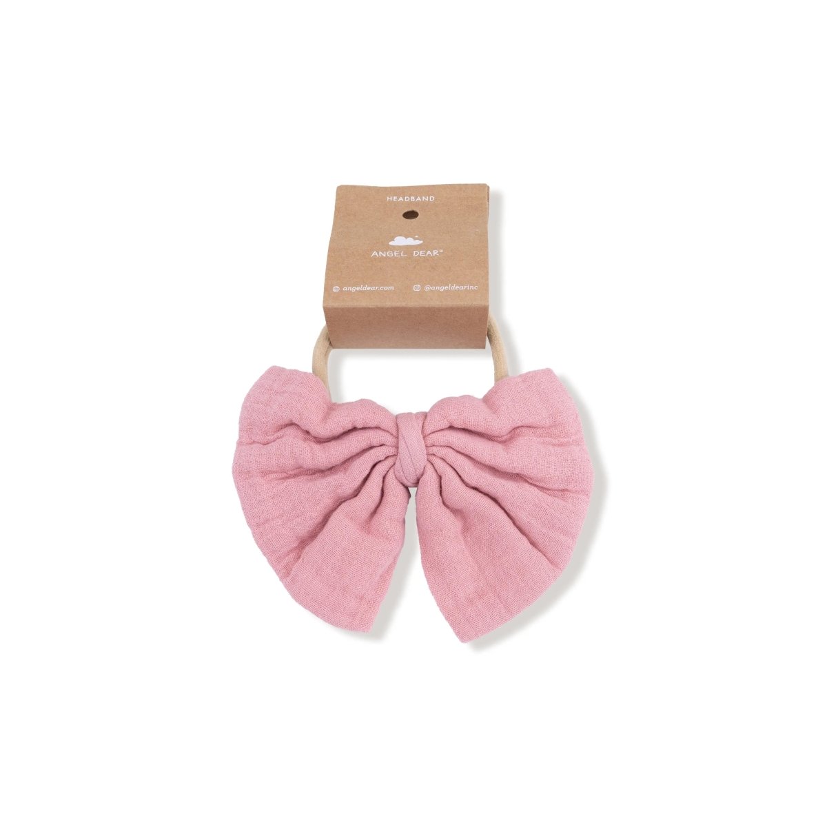 Angel Dear Big Bow Soft Headband For Baby Cozy Fall Winter Outfit - Everetts Place Boutique - 