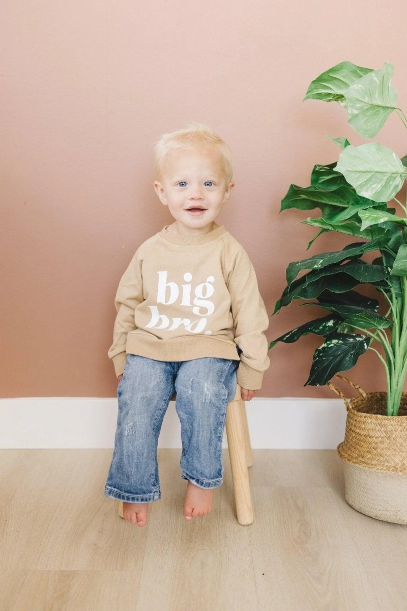 Little Joy Co. Big Bro Crewneck Sweatshirt For 6 9 12 Month Olds Today - Everetts Place Boutique - 