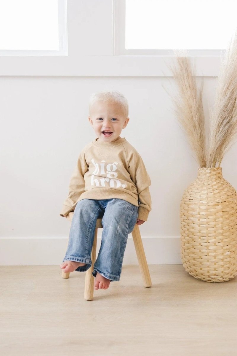 Little Joy Co. Big Bro Crewneck Sweatshirt For 6 9 12 Month Olds Today - Everetts Place Boutique - 