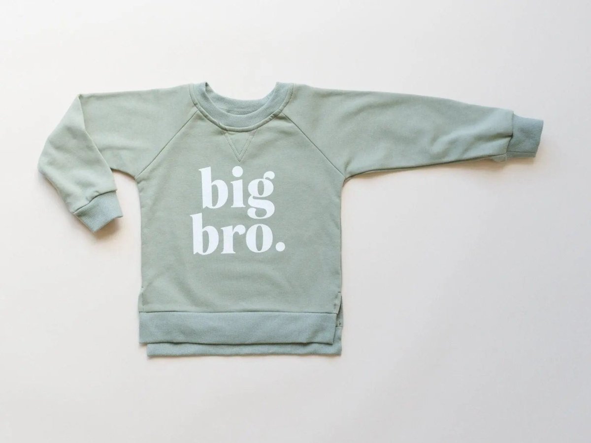 Little Joy Co. Big Bro Crewneck Sweatshirt For 6 9 12 Month Olds Today - Everetts Place Boutique - 