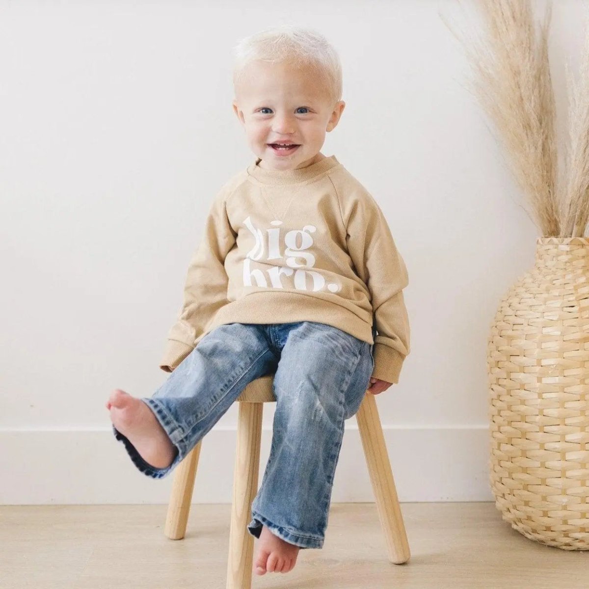 Little Joy Co. Big Bro Crewneck Sweatshirt For 6 9 12 Month Olds Today - Everetts Place Boutique - 