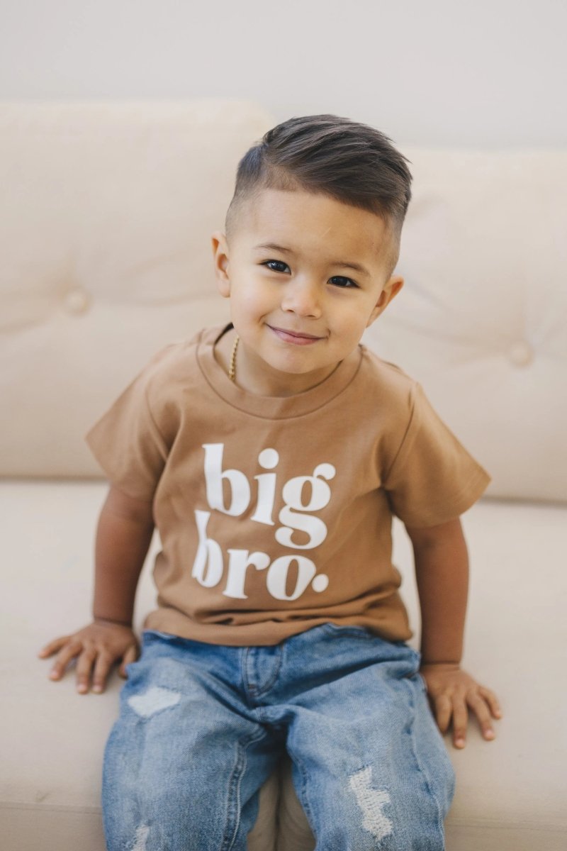 Little Joy Co. Big Bro Organic Cotton T Shirt Graphic Tee For Family Pride - Everetts Place Boutique - 