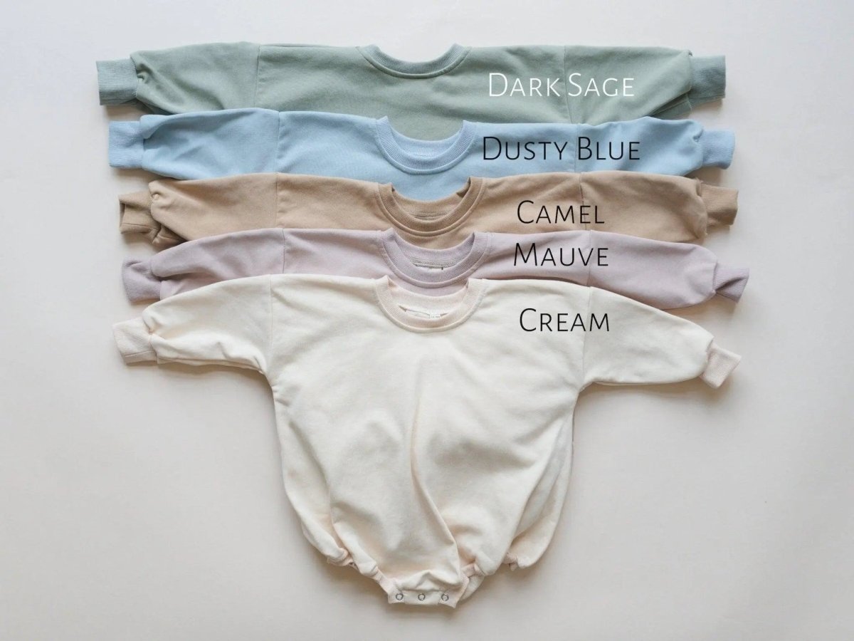 Little Joy Co. Big Bro Sweatshirt Romper Oversized Snaps at Crotch - Everetts Place Boutique - 