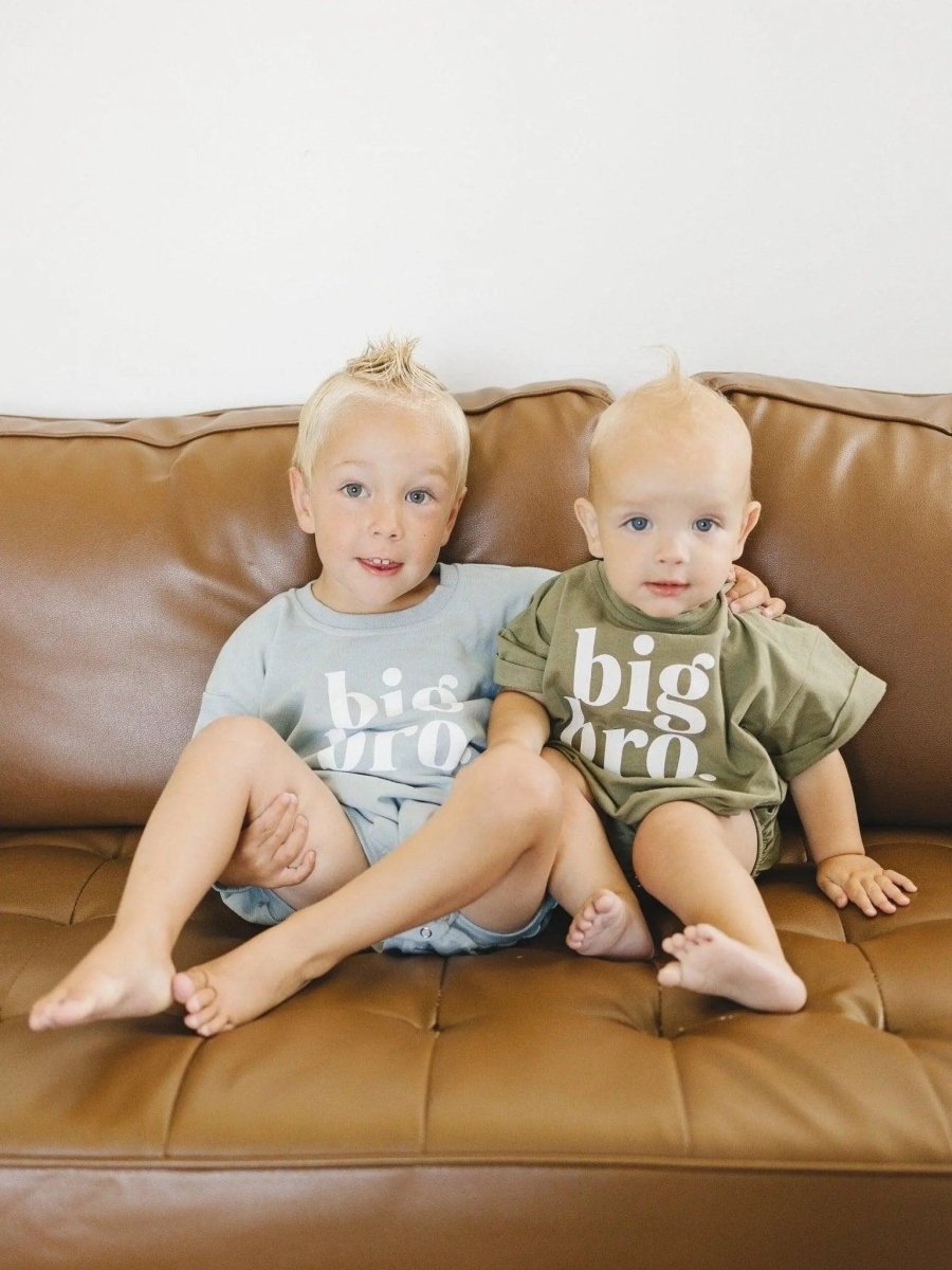 Little Joy Co. Big Bro T Shirt Romper Graphic For Little Joy Co Colors - Everetts Place Boutique - 