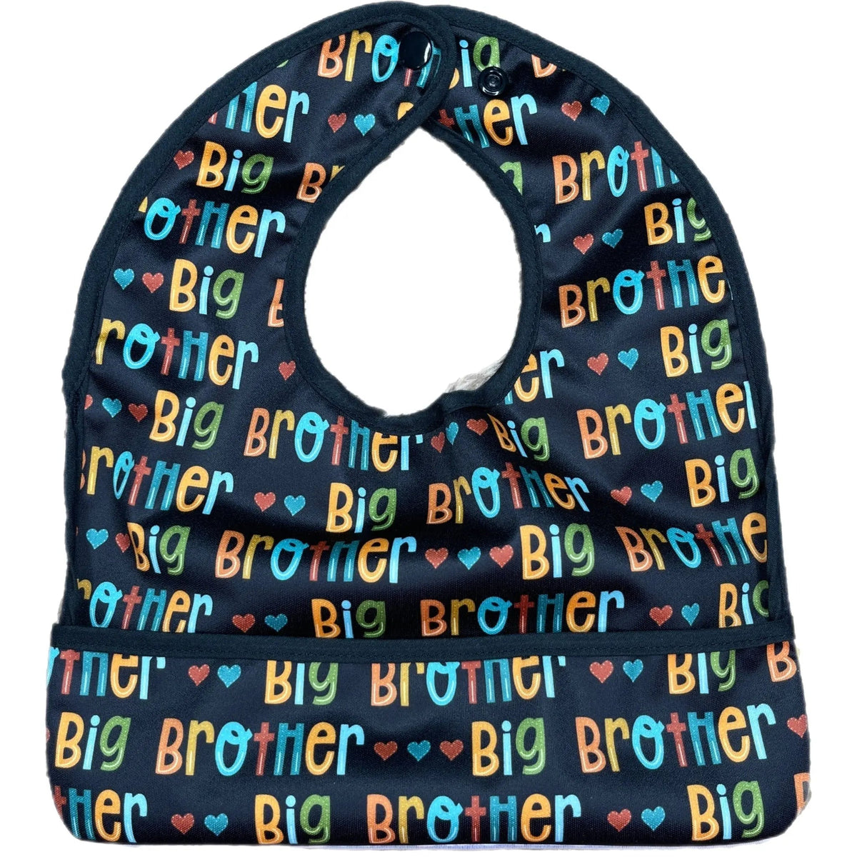 Big Brother The Flip Bib With Pocket Food Catcher Machine Washable Texas Tushies 