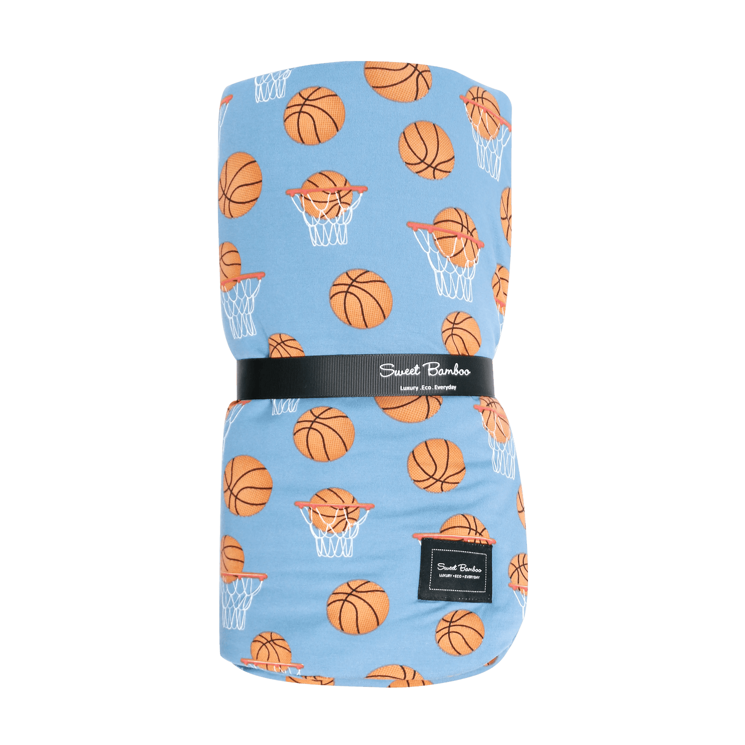 Sweet Bamboo Big Kid Cloud Blanket Basketball Hoops - 