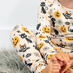 Sweet Bamboo Big Kid Pajama Bats and Cats - 