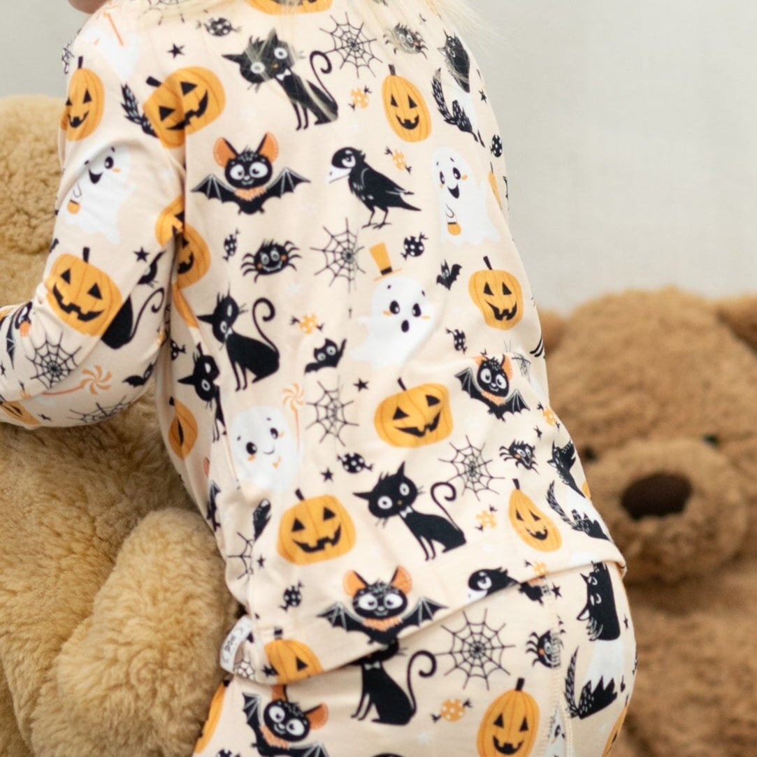 Sweet Bamboo Big Kid Pajama Bats and Cats - 