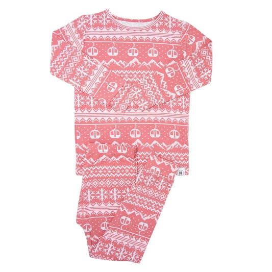 Big Kid Pajama Set Long Sleeve Top and Long Pant Holiday Sleepwear Sweet Bamboo