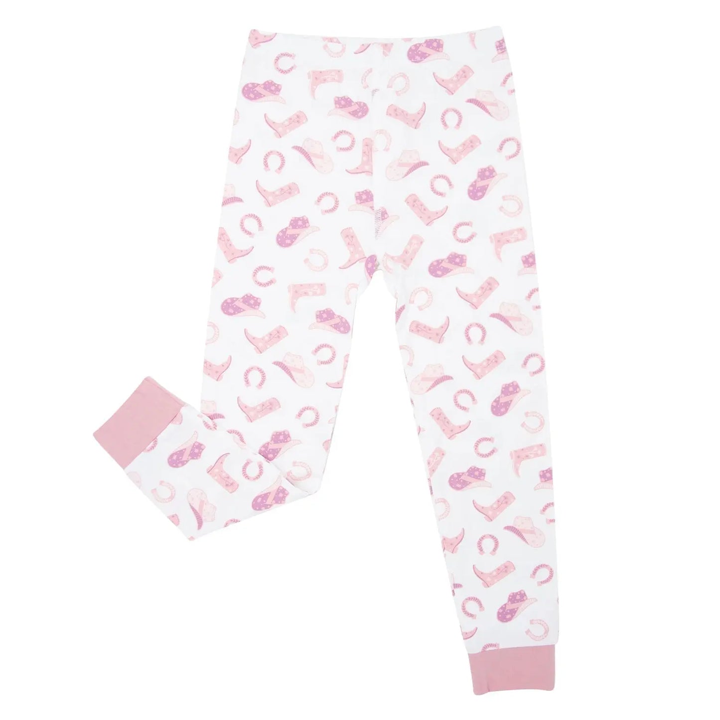 Big Kid Pajama Comfortable Long Sleeve Top and Long Pant Cuffed Legs and Arms Elastic Waistband Sweet Bamboo