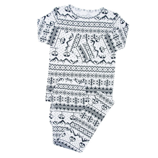 Big Kid Pajama Long Sleeve Top and Long Pant Holiday Sleepwear Sweet Bamboo