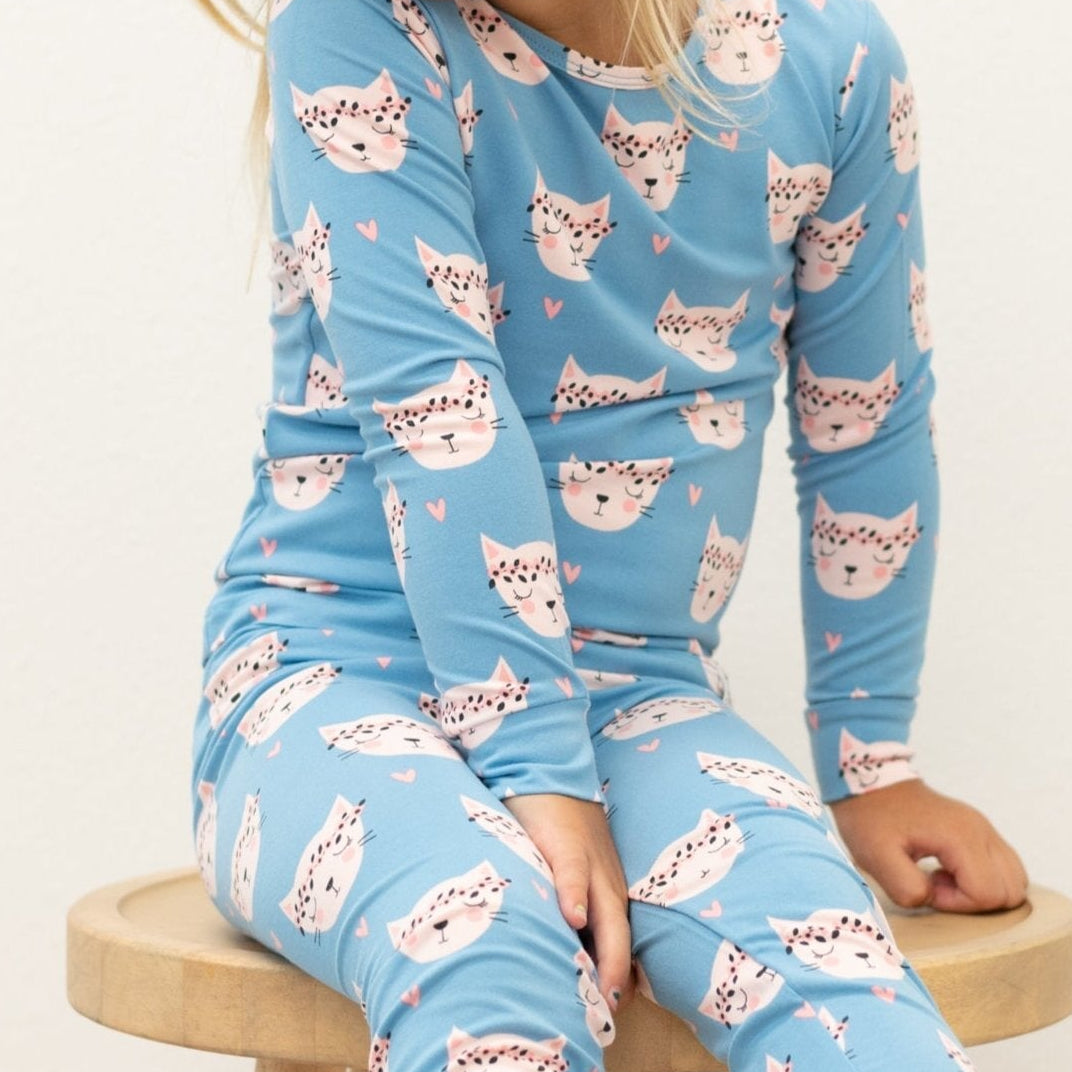 Pretty Pink Cat Big Kid Pajama