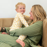 Big Kid Pajama Comfortable Long Sleeve Top and Cuffed Pants Safe for Sensitive Skin Sweet Bamboo