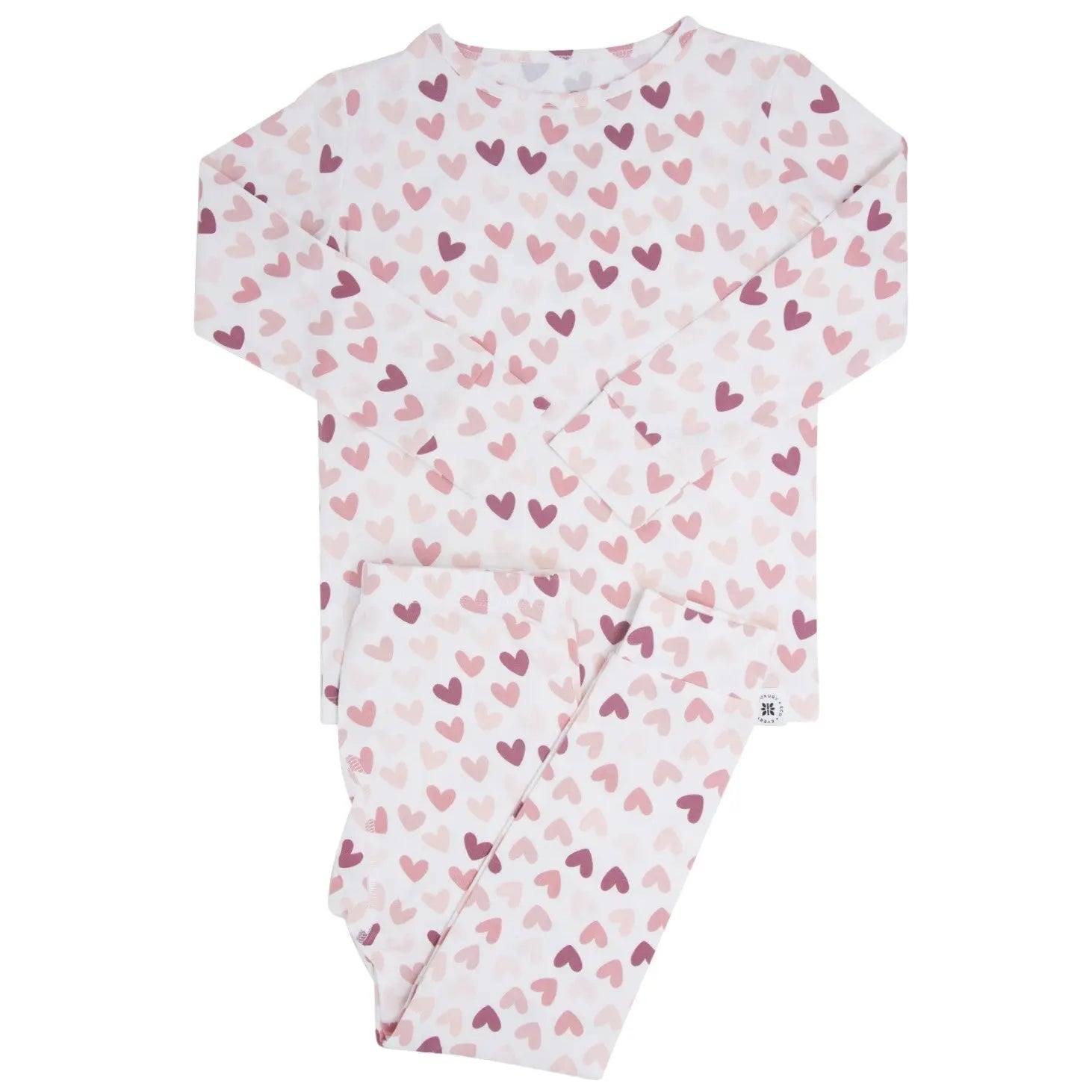Big Kid Pajama Set Comfortable Long Sleeve Top and Cuffed Pants with Elastic Waistband Sweet Bamboo