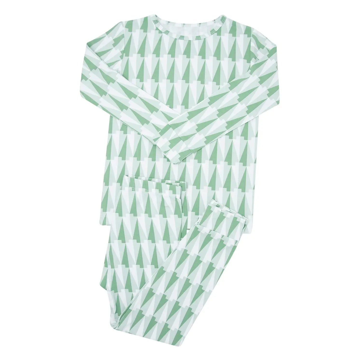 Big Kid Holiday Pajama Set Long Sleeve Top and Pants Sweet Bamboo