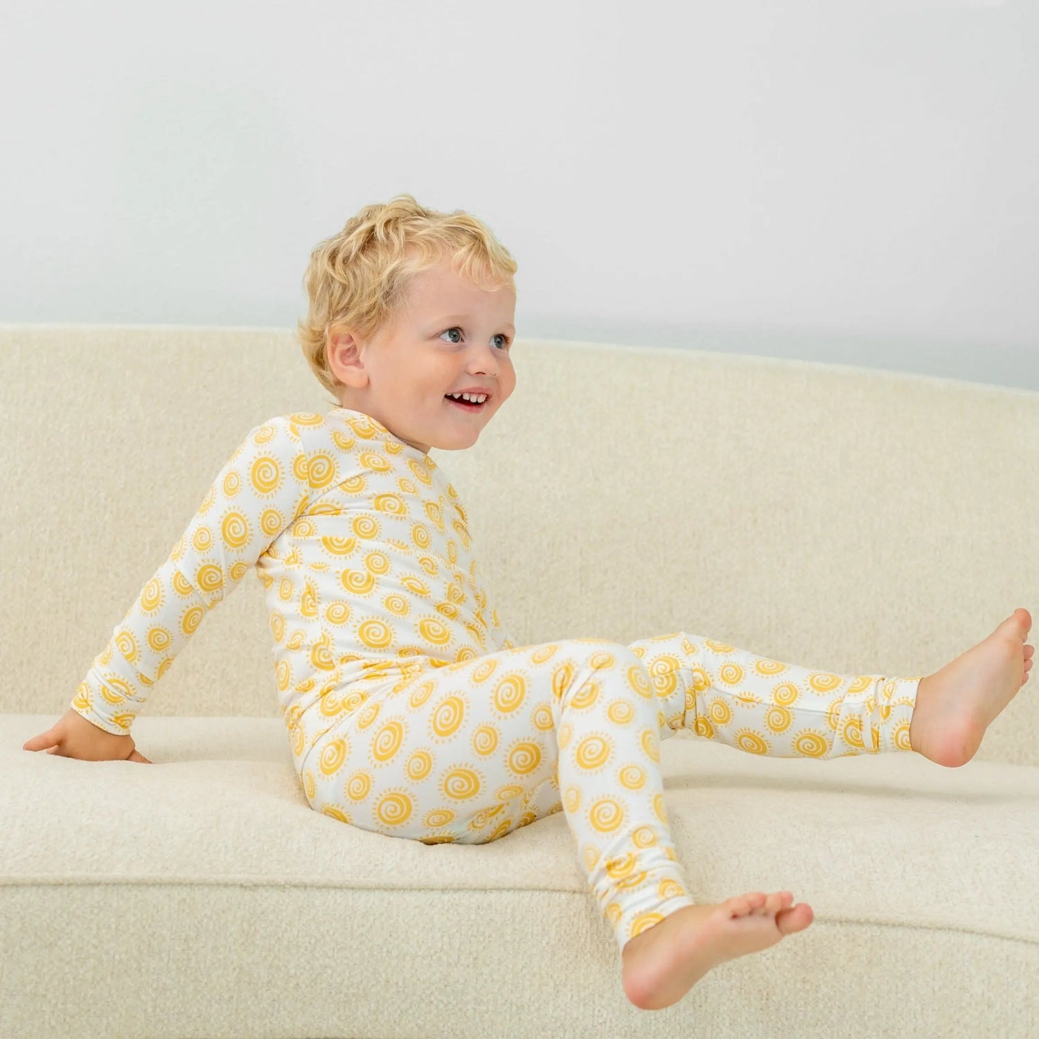 Big Kid Pajama Comfortable Long Sleeve Top and Cuffed Pants Safe for Sensitive Skin Sweet Bamboo