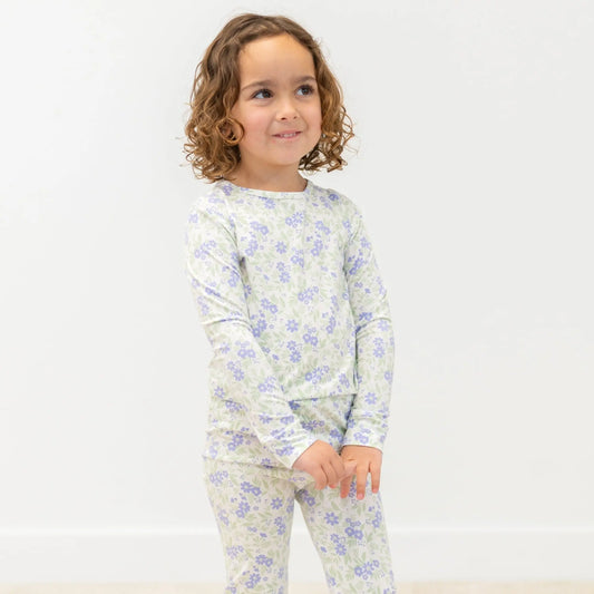 Big Kid Pajama Set Comfortable Long Sleeve Top and Cuffed Pants Perfect for Bedtime Sweet Bamboo