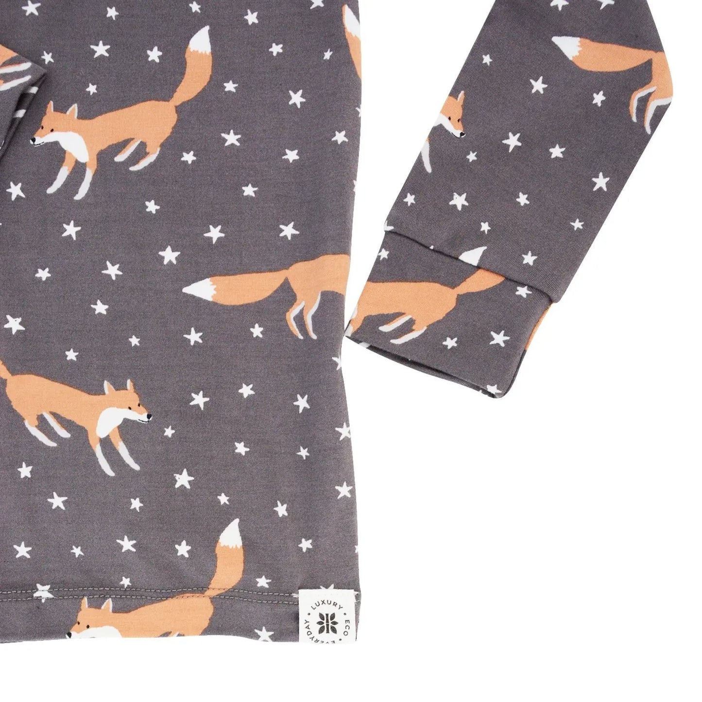 Big Kid Pajama Set Comfortable Long Sleeve Top and Long Pant with Cuffed Legs and Elastic Waistband Sweet Bamboo