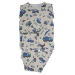 Sweet Bamboo Trucks Diggers Construction Pajama Set for Comfortable Big Kids - Apparel & Accessories > Clothing > Sleepwear & Loungewear > Pajamas Big Kid PJ