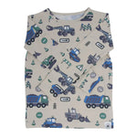 Sweet Bamboo Trucks Diggers Construction Pajama Set for Comfortable Big Kids - Apparel & Accessories > Clothing > Sleepwear & Loungewear > Pajamas Big Kid PJ