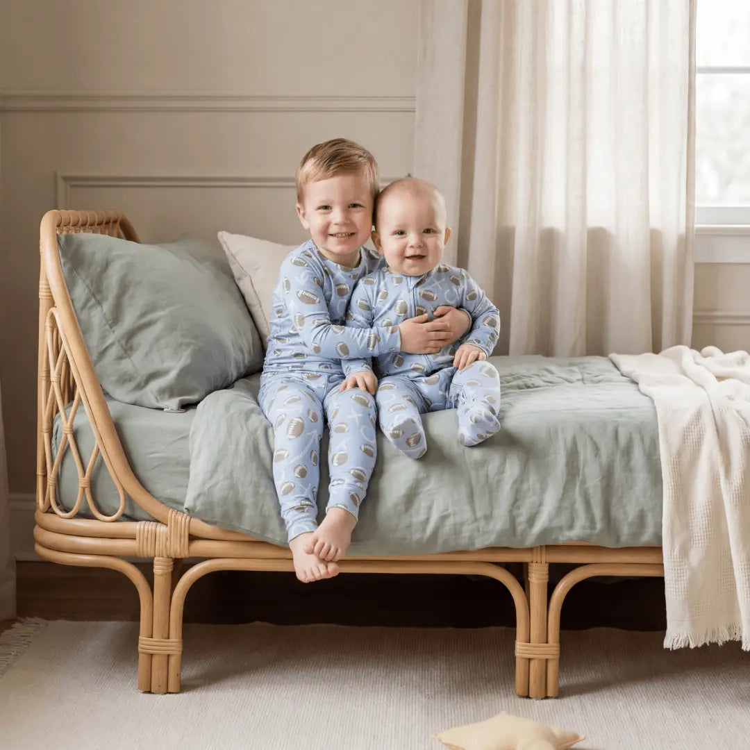 Sweet Bamboo Big Kid Pajama Football Playbook - 