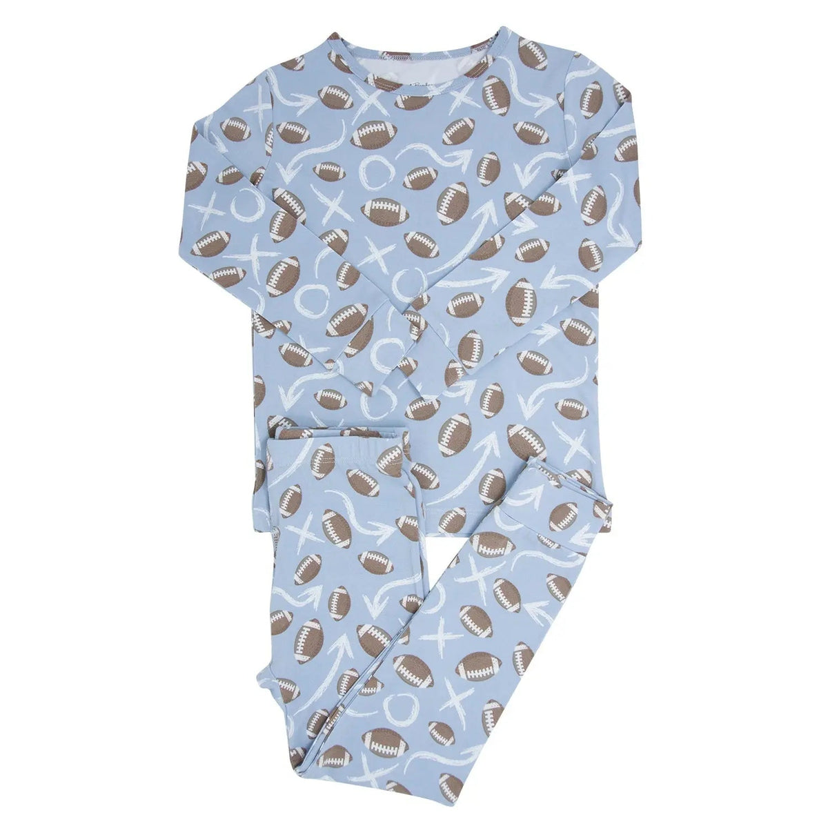 Sweet Bamboo Big Kid Pajama Football Playbook - 