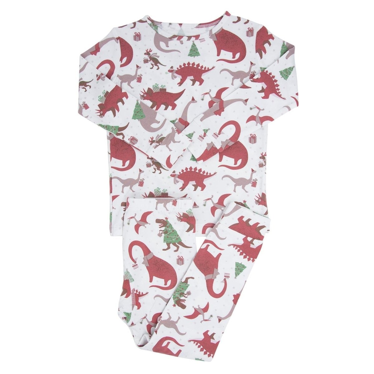 Sweet Bamboo Big Kid Pajama Holiday Dino - 