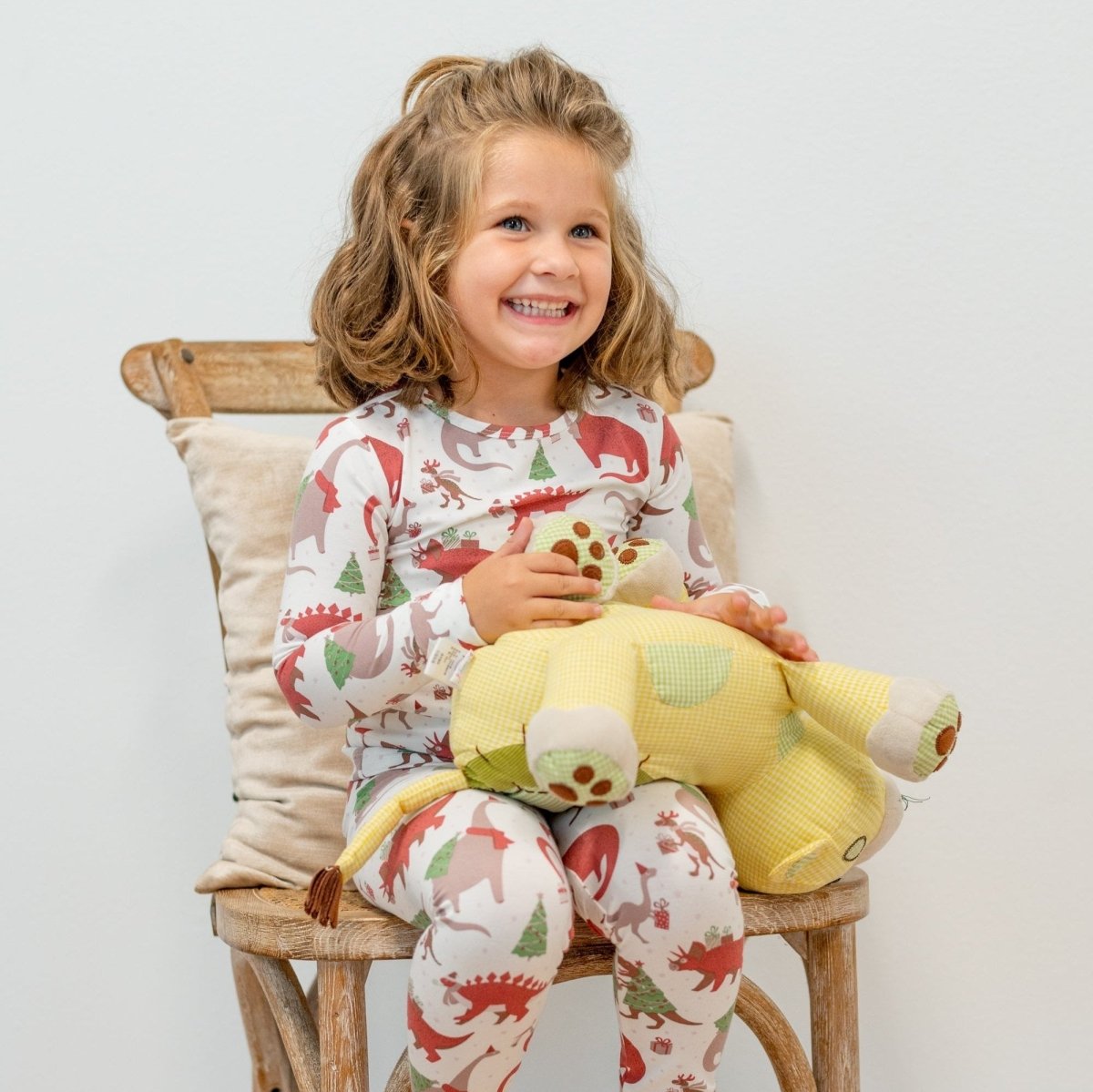 Sweet Bamboo Big Kid Pajama Holiday Dino - 