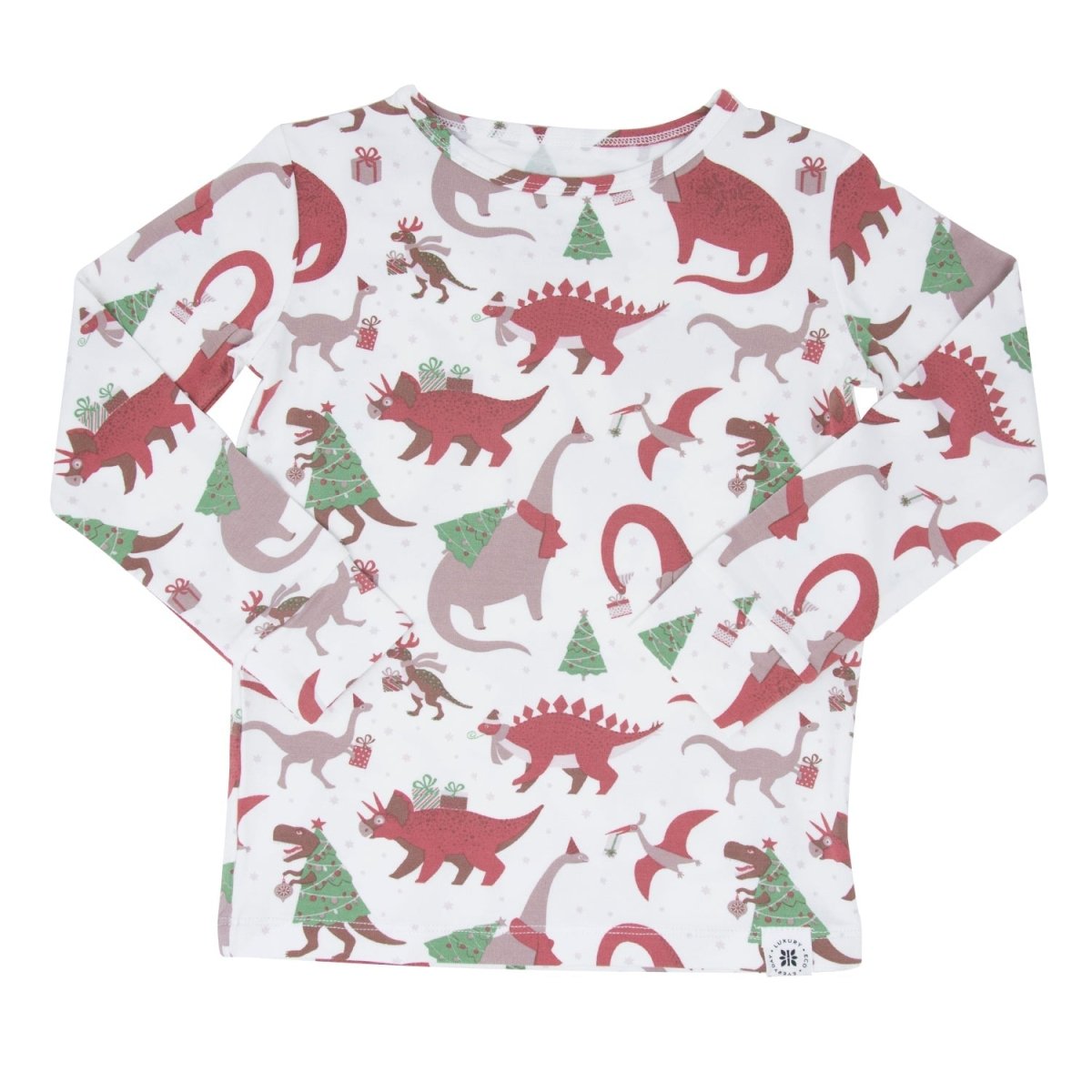 Sweet Bamboo Big Kid Pajama Holiday Dino - 
