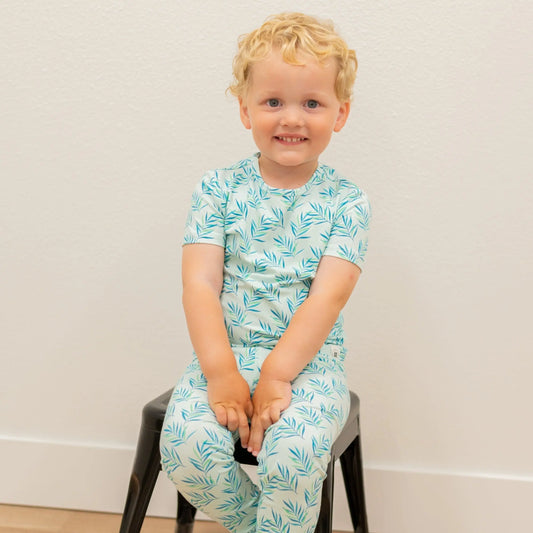 Big Kid Short Sleeve Pajama Set All Season Comfort for Kids Sweet Bamboo