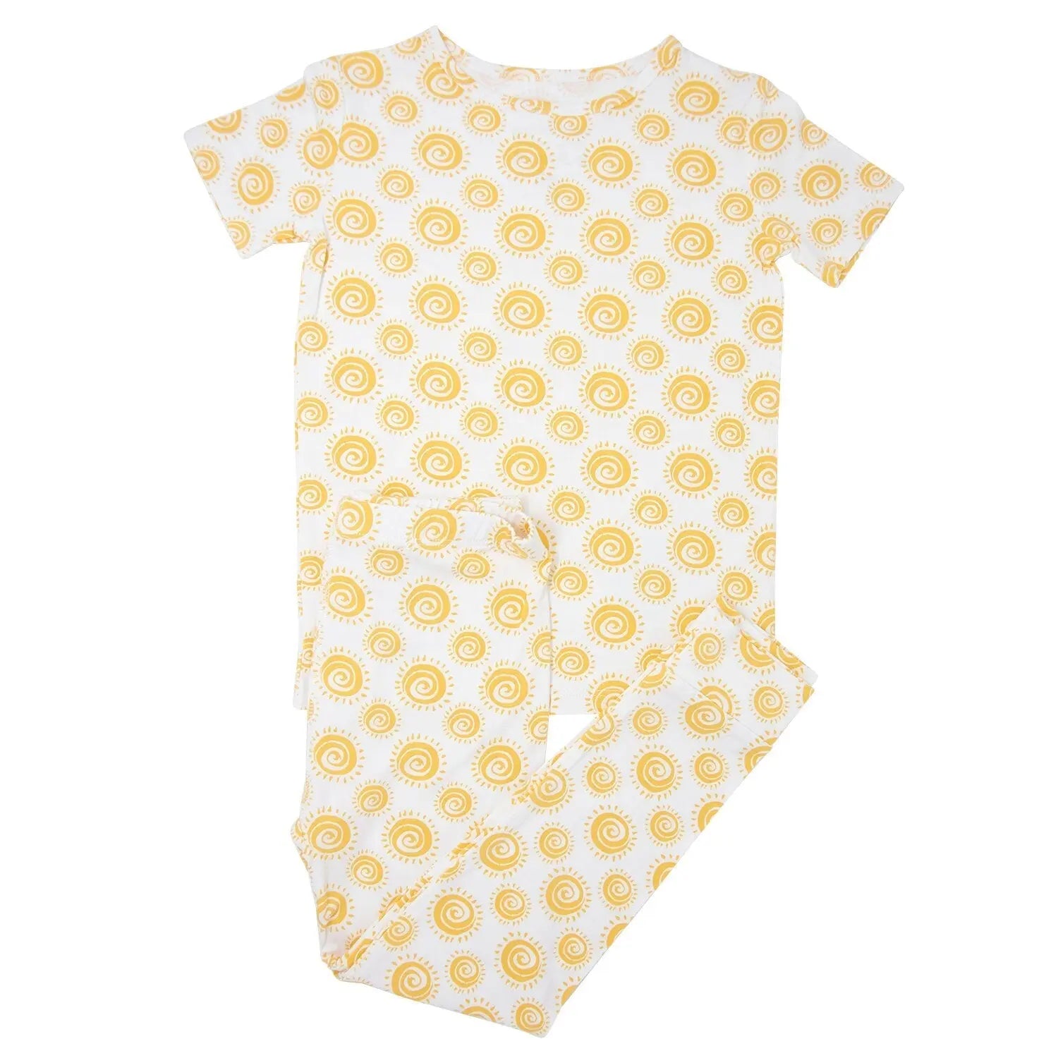 Sweet Bamboo Cozy Big Kid Pajama Set with Cuffed Pants for Year-Round Comfort - Apparel & Accessories > Clothing > Baby & Toddler Clothing > Baby & Toddler Sleepwear Big Kid PJ S/S