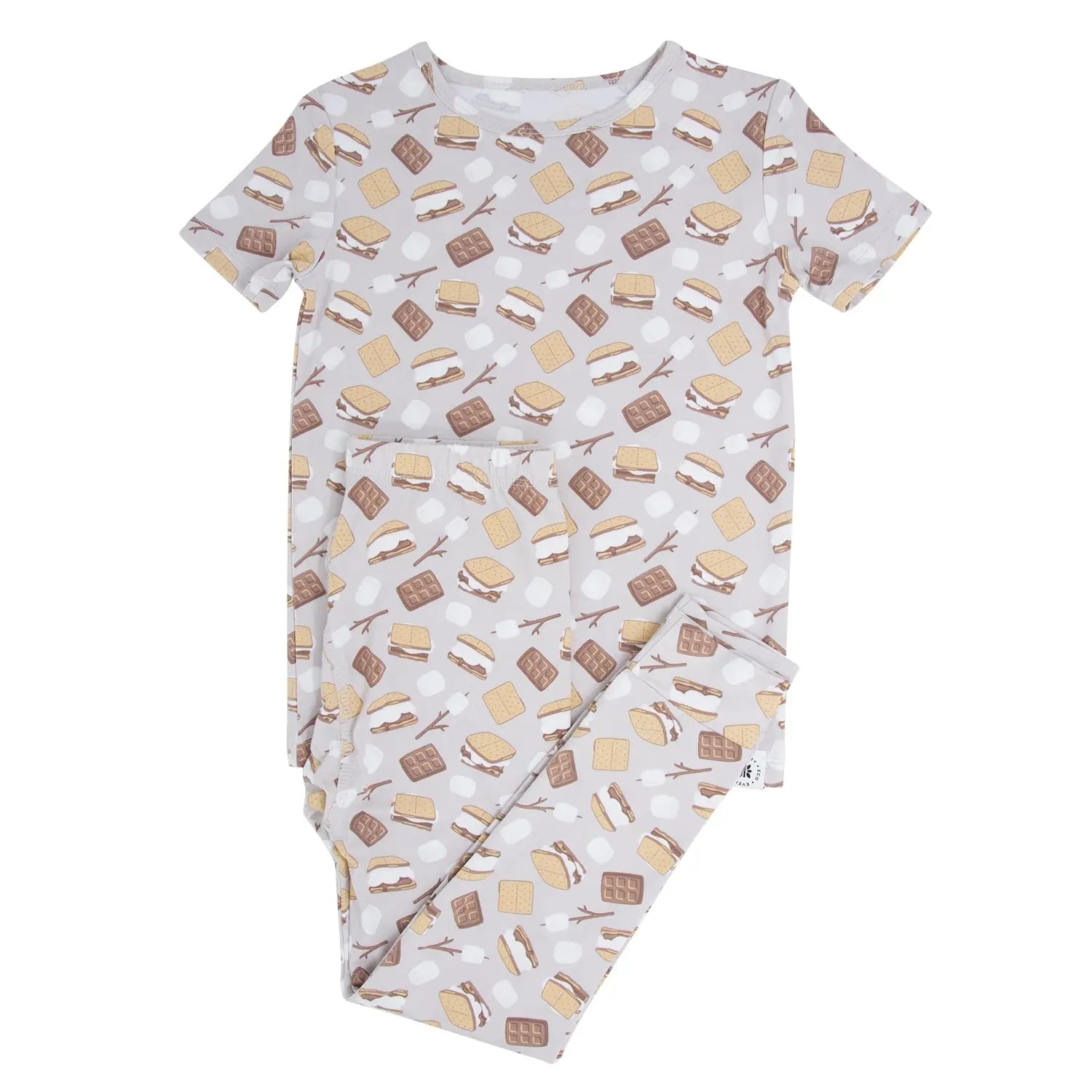 Big Kid Short Sleeve Pajama Set All Season Comfortable Sleepwear Sweet Bamboo