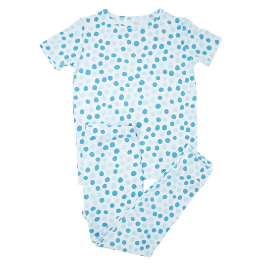 Big Kid Short Sleeve Pajama Set All Season Comfort Cuffed Pants Sweet Bamboo