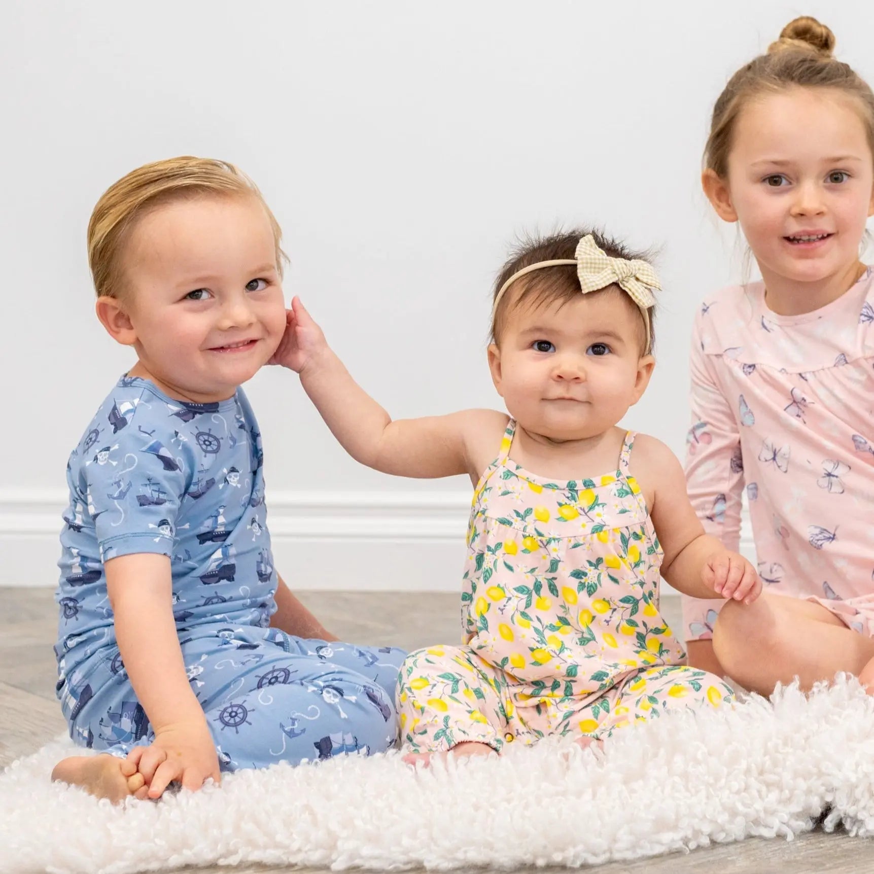 Sweet Bamboo Cozy Pajamas - Pirate Ship Pajama Set with Short Sleeves for Big Kids - Apparel & Accessories > Clothing > Sleepwear & Loungewear > Pajamas Big Kid PJ S/S