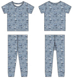 Sweet Bamboo Cozy Pajamas - Pirate Ship Pajama Set with Short Sleeves for Big Kids - Apparel & Accessories > Clothing > Sleepwear & Loungewear > Pajamas Big Kid PJ S/S