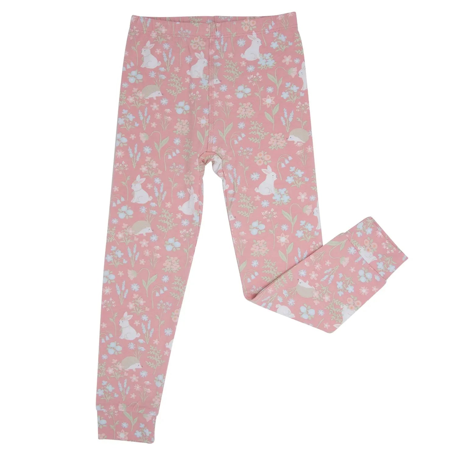 Sweet Bamboo Pink Bunny Floral Pajama Set with Ultra Soft Fabric for Big Kids - Apparel & Accessories > Clothing > Sleepwear & Loungewear > Pajamas Big Kid PJ