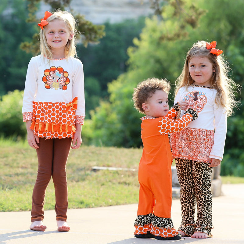 Big Little Girls Autumn Turkey Tunic & Leggings Holiday - Everetts Place: Online Boutique - Kid's Clothing