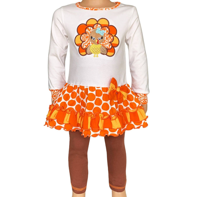 Big Little Girls Autumn Turkey Tunic & Leggings Holiday - Everetts Place: Online Boutique - Kid's Clothing