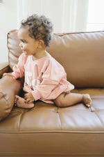Little Joy Co. Big Sis Sweatshirt Romper Oversized With Snaps Crewneck - Everetts Place Boutique - 