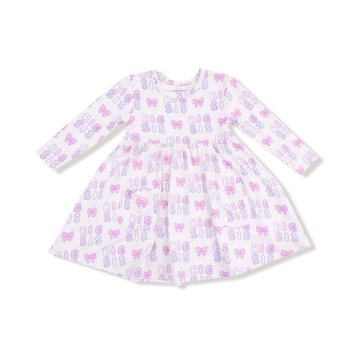 Big Sis - Twirly Long Sleeve Dress - White, Pink, Baby & Toddler Clothing, Dress, Clothing | Everetts Place