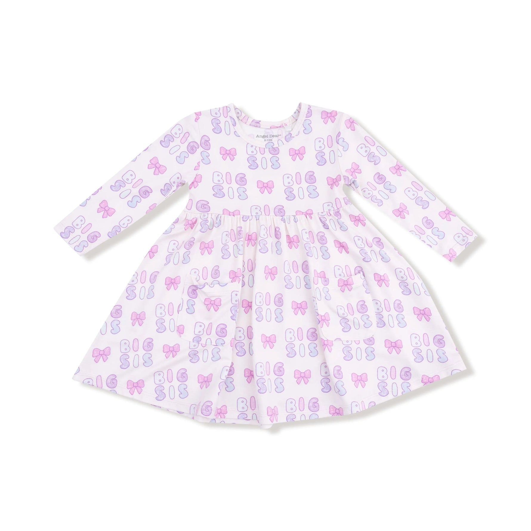 Big Sis - Twirly Long Sleeve Dress - White, Pink, Baby & Toddler Clothing, Dress, Clothing | Everetts Place