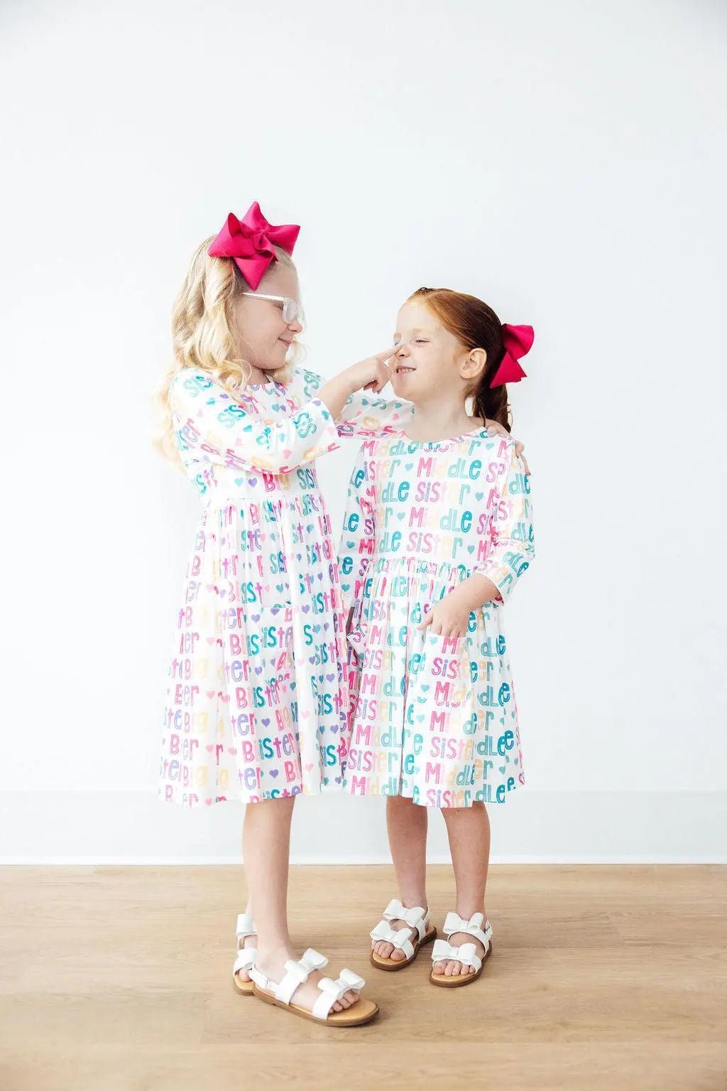 Mila & Rose ® Big Sister 3/4 Sleeve Pocket Twirl Dress - 